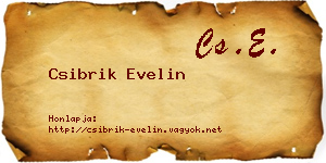 Csibrik Evelin névjegykártya