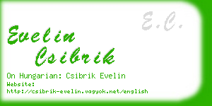 evelin csibrik business card